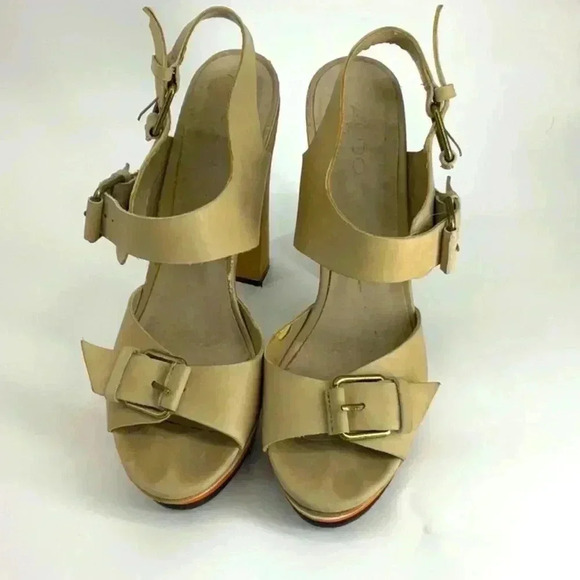 ALDO LEATHER HEEL SANDAL - Picture 5 of 6